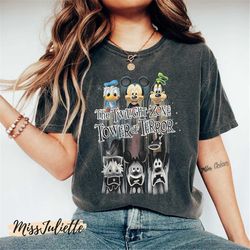 comfort colors retro disney the twilight zone tower of terror shirt, tower of terror ride shirt, mickey and friends, dis