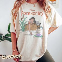 comfort colors vintage disney pocahontas meeko afternoon dreaming shirt, princess pocahontas shirt, disneyworld shirts,