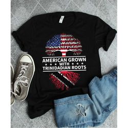 trinidadian roots, trinidad roots shirt, american grown, trinidad flag, trinidad shirt, trinidadian shirt, proud trinida