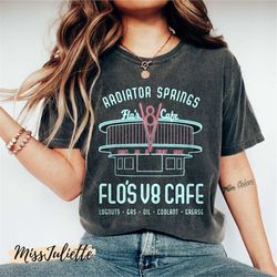 disney pixar cars flo's v8 cafe poster graphic t-shirt, disney simba portrait tee, disney cars radiator springs shirt, d