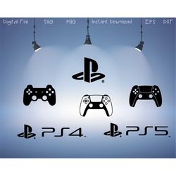 PlayStation Svg, Gaming Svg, PS5 Svg, PS4 Stickers, PlayStation Controller Svg, Videogame svg, Gaming png, Gaming Contro