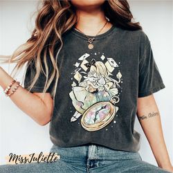 comfort colors retro 90s disney alice in wonderland shirt, disney princess shirt, alice in wonderland shirt, alice shirt