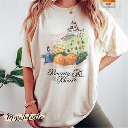 comfort colors vintage disney beauty and the beast shirt, retro beauty and the beast t-shirt, disney princess shirt, bel