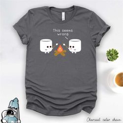 camping gift, camping shirt, marshmallow shirt, roasting marshmallows, funny camp shirt, camp gift, making smores, natur