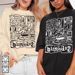 blink 182 doodle art shirt, vintage blink 182 merch album lyric art sweatshirt hoodie, blink-182 tour 2023 doodle doa250