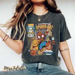 comfort colors vintage 90s the ameowzing spider-cat, spider-man across the spider-verse shirt, cat shirt, spiderman marv
