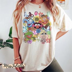 Comfort Colors Vintage Disney Muppet Show Floral Shirt, TV Series Shirt, Disney Muppet Characters Shirt, Dr. Teeth Shirt