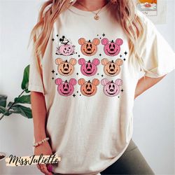 comfort colors mickey pumpkins head halloween shirt, disney halloween matching shirts, mickey spooky season shirt, disne