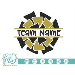 split pom pom svg, pom poms svg, cheer svg, cheerleader svg, cheer shirt, cheer sister svg, cheer mom svg, cheer coach s