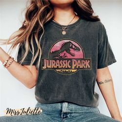 comfort colors retro jurassic park shirt, vintage jurassic park  t-shirt, jurassic park logo dinosaur t-rex shirt, unive