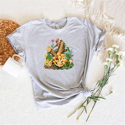 Aesthetic Mushroom Shirt for Nature Lovers Tee Gift For Mushroom Lover Tee Botanical Shirt Botanical Mushroom T-Shirt Mu