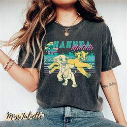 comfort colors vintage 90s disney lion king hakuna matata shirt, lion king retro simba & nala shirt, animal kingdom shir