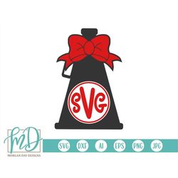 cheer monogram svg, cheer svg, cheerleader svg, cheer coach, cheer shirt, megaphone monogram svg, megaphone svg, monogra