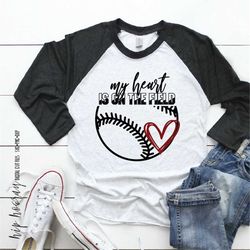 baseball svg my heart svg fastpitch tshirt dad heart mom little league kids svg dxf png cut file cricut htv silhouette
