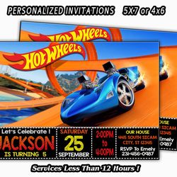Hot Whells Birthday invitations Party, Hot Whells invitation Party, Digital File, Personalized Invitation