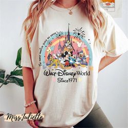 comfort colors retro walt disney world 1971 shirt, vintage mickey and friends shirt, disneyworld shirts, disney family s