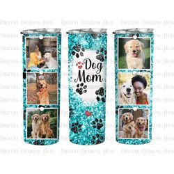 Mothers Day Tumbler Design, Dog Mom Photo Tumbler Wrap, 20oz Tumbler For Mom, Dog Mama Sublimation Design, Mama Tumbler