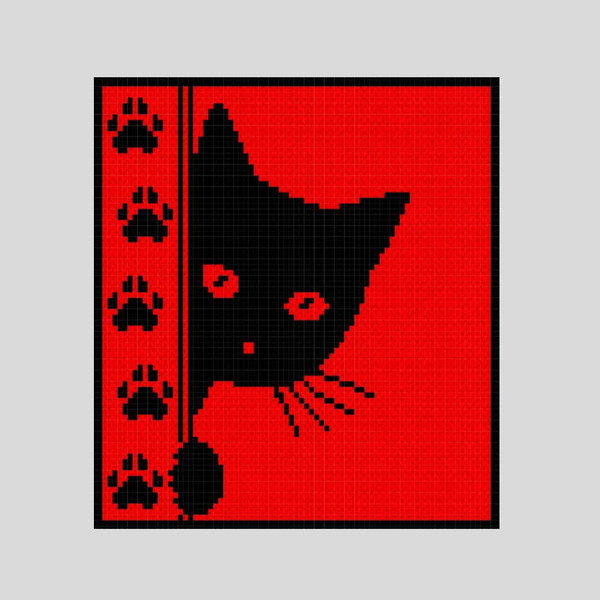 loop-yarn-finger-knitted-black-cat-blanket-4