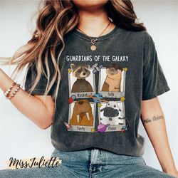 comfort colors vintage guardians of the galaxy 2023 shirt, rocket raccoon, lylla, teefs, floor shirt, rocket raccoon shi