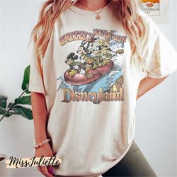 comfort colors retro grizzly river run disneyland shirt, mickey and friends shirt, disneyland grizzly peak shirt, vintag