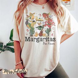 comfort colors vintage disney margaritas shirt, retro disney  the three caballeros shirt, donald duck jose carioca panch