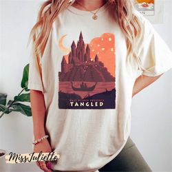 comfort colors vintage disney tangled shirt, rapunzel lost princess lantern co est 2010 shirt, disney princess shirt, di