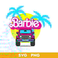 barbie jeep car svg, retro barbie girl svg, pink baby doll jeep car svg, png, bb18072329