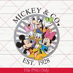 vintage mickey & co 1928 png, vintage mickey and co png, retro disney studio png, disneyland family png, disneyworld png