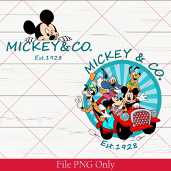 vintage 90s mickey co est 1928 png new, vintage mickey co png 300dpi, mickey and friends png, disneyworld png wdw