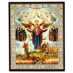 Azov Mother of God | Sign of the Multitude of the World  | High Quality icon on wood | Size 5,1 x 6,5 inches