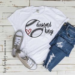 diamond kings baseball svg fastpitch softball tee ball tball mom baller lady indian team spirit mascot tee shirt silhoue