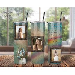 Memorial Photo Tumbler Template Sublimation PNG, Loss Of Sister Sympathy Gift, Tumbler Wrap Png Grieving Friend Gift For