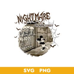 mickey nightmare on main street svg, disney nightmare svg, disney halloween svg, png, bb18072360