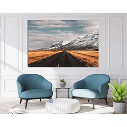 mountain road mountain wall art road wall art road wall decor road photo road poster mountain print  ready to hang