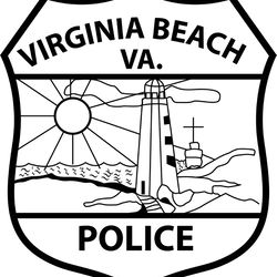 usa virginia beach police patch vector cnc machine file for laser engraving, cnc router, cutting file