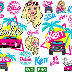 barbie car svg bundle, barbie girl pink svg, barbie svg png