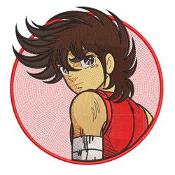 anime embroidery pattern pegasus saint seiya look round