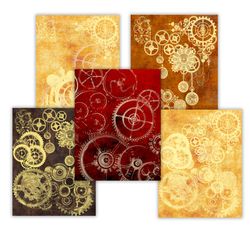 steampunk journal page, printable journal pages, jounk journal kit, steampunk printable, journal kit