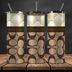 designer coach 20oz tumbler wrap, coach design png, 20oz skinny tumbler 04
