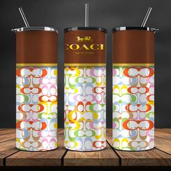 designer coach 20oz tumbler wrap, coach design png, 20oz skinny tumbler 20