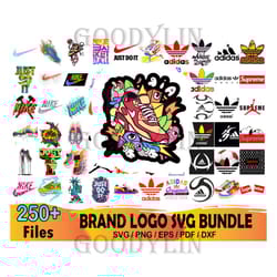 250 sport fashion brand logo svg bundle, nike svg, adidas svg