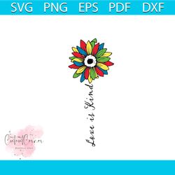 love is kind flower svg, awareness svg, autism svg, autism flower svg, autism love svg, autism awareness day svg, autism