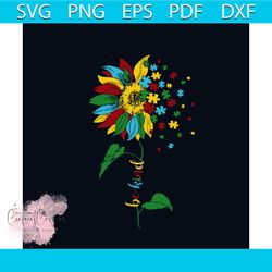 be kind autism sunflower svg, awareness svg, autism sunflower svg, autism flower svg, autism awareness svg, autism aware