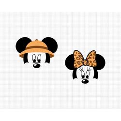 Safari Hat, Mickey Minnie Mouse, Vacation Trip, Animal Kingdom, Svg and Png Formats, Cut, Cricut, Silhouette, Instant Do