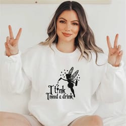 drinkerbell wine loving, i tink i need a drink svg png, svg for cricut