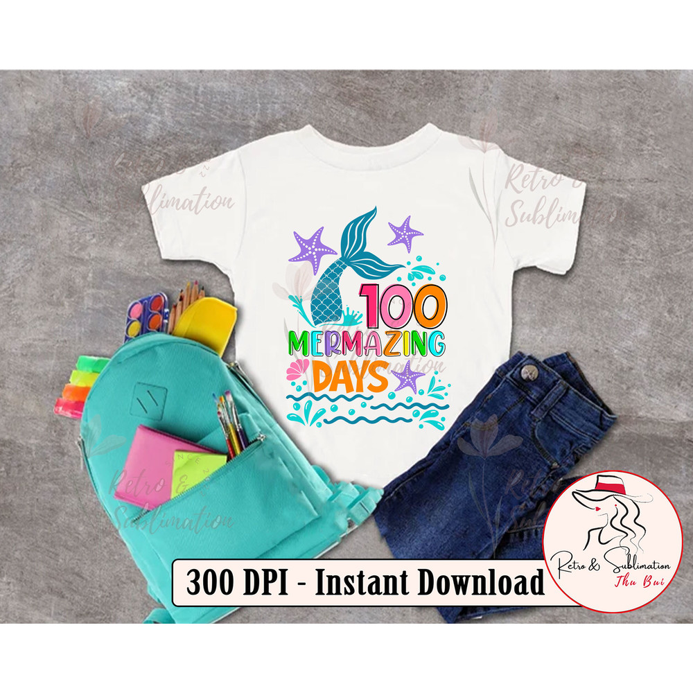 100 Days Of School, School Svg, School Clipart, Mermaid Svg, School Teacher, Svg Fifes For Cricut, Back To School Svg, Svg Files - 3.jpg
