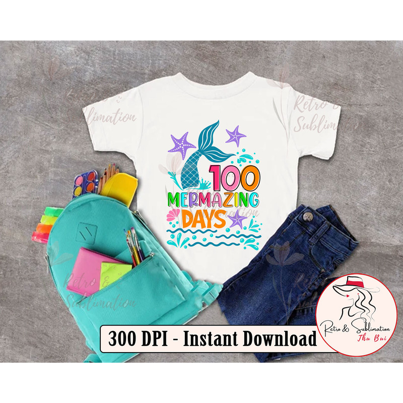 100 Days Of School, School Svg, School Clipart, Mermaid Svg, School Teacher, Svg Fifes For Cricut, Back To School Svg, Svg Files - 3.jpg