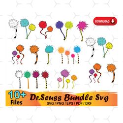 10 lorax trees bundle svg, lorax svg, lorax bundle svg