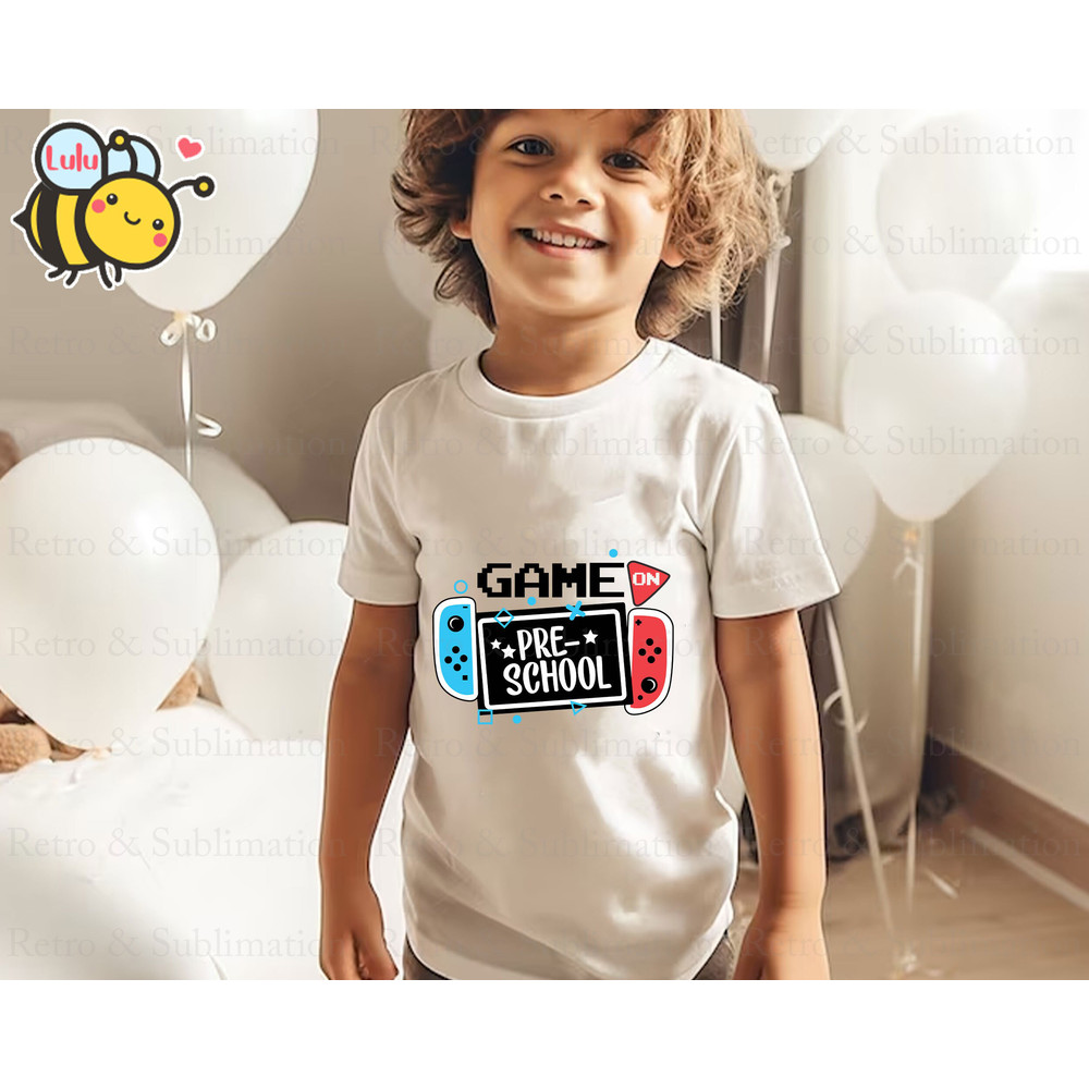Game On Preschool Svg, Back to School Svg for Gamers, 1st Day of School for Gamers, Preschool Grade Svg, Funny Gaming, Video Game Controller - 3.jpg