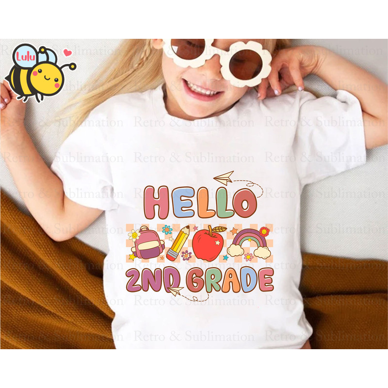 Hello 2nd Grade Png, Back To School Png, First Day Of School Png, Hello Second Grade Png, School Supplies Design Sublimation Download - 3.jpg